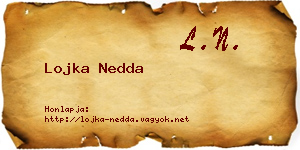 Lojka Nedda névjegykártya
